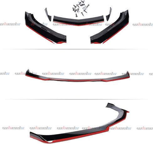Front Lip Compatible with 2016-2024 Chevy Camaro LT LS RS SS, Red Line Air Dam Lower Chin Spoiler Splitter Fit for 16-24, Protection Body Kit (Matte Black) in Saudi Arabia