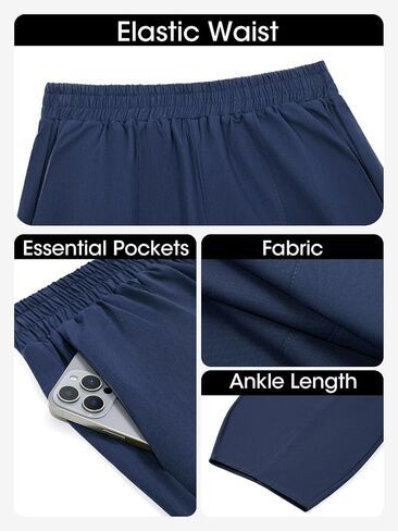 Cicy Bell Women's Summer High Waisted Baggy Pants Casual Cotton Harem Capris Slacks with Pockets in Saudi Arabia