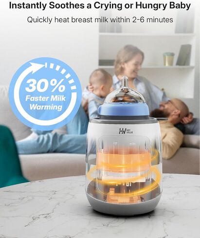 Bottle Warmer, 10-in-1 Fast Baby Bottle Warmer for Breastmilk or Formula with Timer, IMD LED Display, Accurate Temperature Control, Automatic Shut-Off, BPA-Free, Bottle Warmers for All Bottles (Pink) in Kuwait