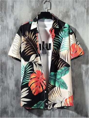 Men's 2 Piece Short Set Short Sleeve Button Down Shirts and Drawstring Waist Shorts Vacation Outfits in Saudi Arabia