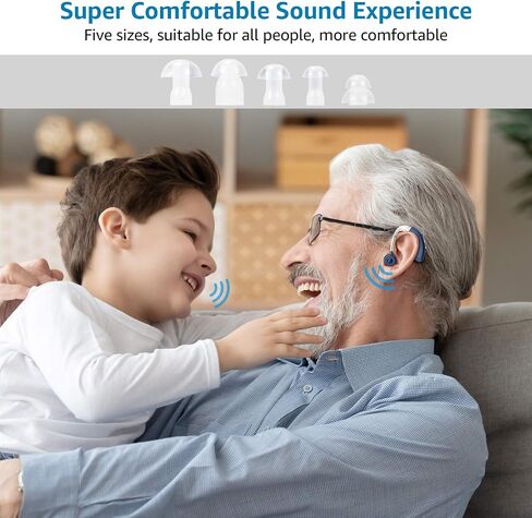 Hearing Aids, Enjoyee Hearing Aids for Seniors Invisible Rechargeable Hearing Amplifier with Noise Cancelling for Adults Hearing Loss, Digital Ear Hearing Assist Devices Volume Control Flesh in Saudi Arabia