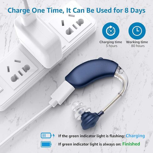 Hearing Aids, Enjoyee Hearing Aids for Seniors Invisible Rechargeable Hearing Amplifier with Noise Cancelling for Adults Hearing Loss, Digital Ear Hearing Assist Devices Volume Control Flesh in Saudi Arabia