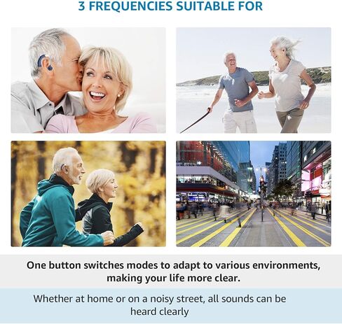 Hearing Aids, Enjoyee Hearing Aids for Seniors Invisible Rechargeable Hearing Amplifier with Noise Cancelling for Adults Hearing Loss, Digital Ear Hearing Assist Devices Volume Control Flesh in Saudi Arabia