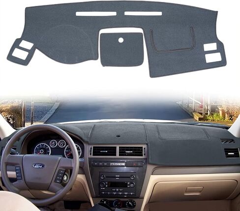 Dashboard Cover Dash Cover Mat Pad Carpet Custom Fit for Ford Fusion 2006 2007 2008 2009 (Black) in Kuwait