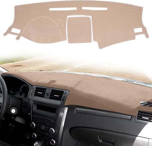Dashboard Cover Dash Cover Mat Pad Carpet Custom Fit for Ford Fusion 2006 2007 2008 2009 (Black) in Kuwait