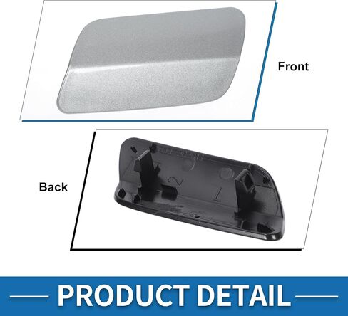 Front Left Side Bumper Headlight Washer Nozzle Cover Cap No.51117282911 Bumper Trim Nozzle Cover for BMW 640i 2012-2015 Silver Tone in Saudi Arabia