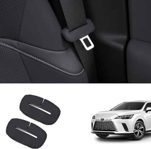 فن التنين المتوافق مع لكزس es rx nx ux gx ct car car cover cover cover cover cover cloving cloving cloy clovin cloved cloy cloved clovate clost ، واقي حزام الجلود المقاوم للخدش ، والملحقات الداخلية للسيارة (أسود) in Kuwait