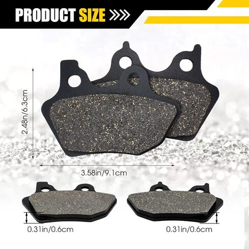 Front and Rear Brake Pads for Harley Davidson FLHRI FLHR Road King/Heritage Softail 2000-2007/ Electra Glide/Fat Boy/Dyna Wide Glide Low Rider/Night Train/Sportster XLH883 XL1200 in Saudi Arabia