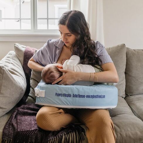 My Brest Friend Nursing Pillow Waterproof Slipcover – Machine Washable Breastfeeding Cushion Cover - Pillow not Included,Vinyl, Blue in Kuwait