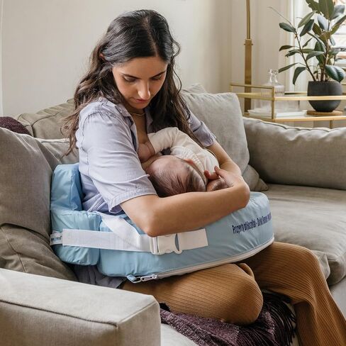 My Brest Friend Nursing Pillow Waterproof Slipcover – Machine Washable Breastfeeding Cushion Cover - Pillow not Included,Vinyl, Blue in Kuwait