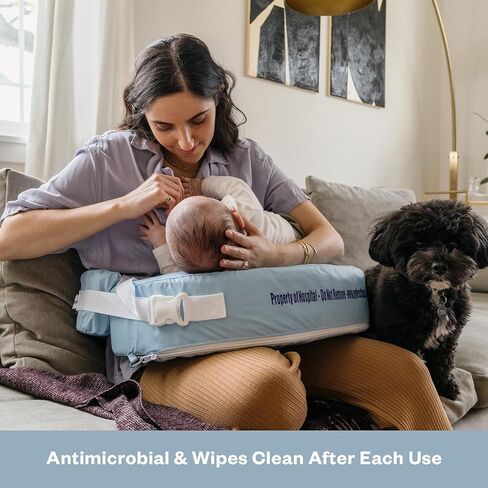 My Brest Friend Nursing Pillow Waterproof Slipcover – Machine Washable Breastfeeding Cushion Cover - Pillow not Included,Vinyl, Blue in Kuwait