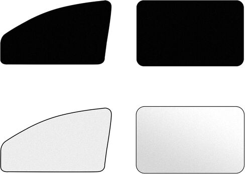 ZATOOTO Car Window Shades Sun Shade for Privacy 4Pack, Car Window Covers 100% Light Blocking for Sleeping & Stay Cool, Reflects Sunlight, Universal Fit in Saudi Arabia