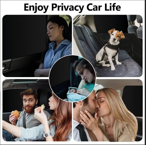 ZATOOTO Car Window Shades Sun Shade for Privacy 4Pack, Car Window Covers 100% Light Blocking for Sleeping & Stay Cool, Reflects Sunlight, Universal Fit in Saudi Arabia