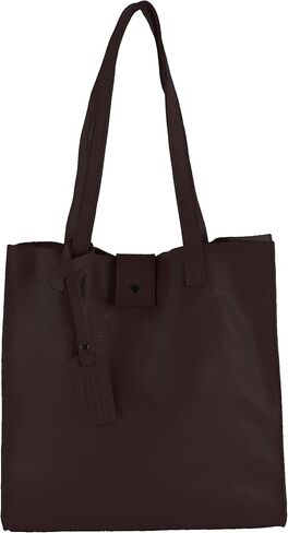 T247 - Ital. leather shopper with removable inner pocket in Saudi Arabia