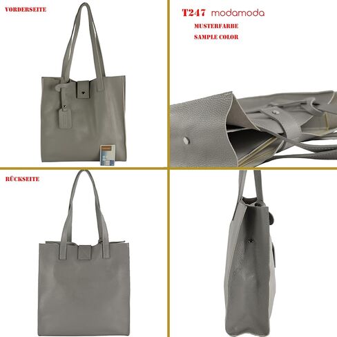 T247 - Ital. leather shopper with removable inner pocket in Saudi Arabia