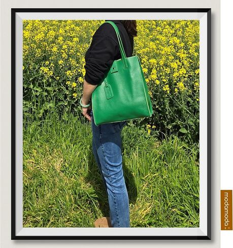 T247 - Ital. leather shopper with removable inner pocket in Saudi Arabia