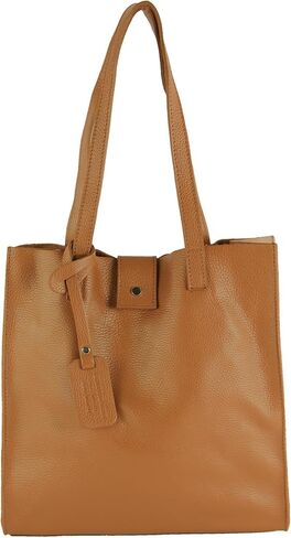 T247 - Ital. leather shopper with removable inner pocket in Saudi Arabia