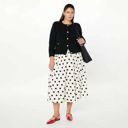 The Drop Women's Plus Size Janice Gold Button Fitted Sweater Cardigan in Kuwait