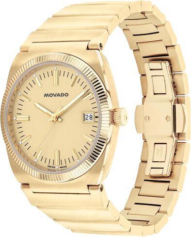 Movado Heritage Ondoplan Men's Luxury Quartz Watch - Swiss Movement, Stainless Steel Bracelet, Water Resistance 50 Meters (5ATM) - Classic Timepiece - Gift for Him - 36mm in Saudi Arabia