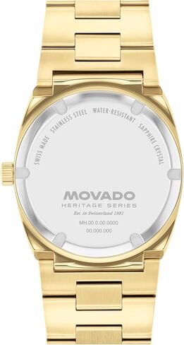 Movado Heritage Ondoplan Men's Luxury Quartz Watch - Swiss Movement, Stainless Steel Bracelet, Water Resistance 50 Meters (5ATM) - Classic Timepiece - Gift for Him - 36mm in Saudi Arabia