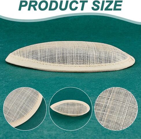 AHANDMAKER Teardrop Fascinator Hat Base, Linen Mesh Millinery Base Cocktail Hat Saucer Sinamay Base for DIY Wedding Party Hat in Saudi Arabia
