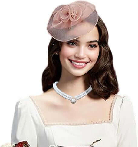 20s 50s Elegant Fascinator Hats Derby Hats Women Tea Party Bridal Wedding Halloween Church Cocktail in Saudi Arabia