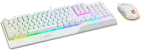 MSI Vigor GK30 Combo White, 6-Zone RGB GK30 Gaming Keyboard & GM11 Gaming Mouse, Water Repellent & Splash-Proof, 5000 DPI in Saudi Arabia