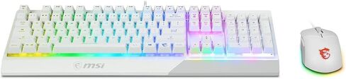 MSI Vigor GK30 Combo White, 6-Zone RGB GK30 Gaming Keyboard & GM11 Gaming Mouse, Water Repellent & Splash-Proof, 5000 DPI in Saudi Arabia