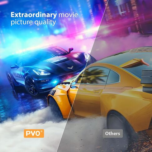 Mini Projector, PVO Portable Projector for Cartoon, Kids Gift, Outdoor Movie Projector, LED Pico Video Projector for Home Theater Movie Projector with HDMI USB Interfaces and Remote Control in Kuwait