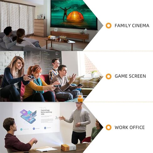Mini Projector, PVO Portable Projector for Cartoon, Kids Gift, Outdoor Movie Projector, LED Pico Video Projector for Home Theater Movie Projector with HDMI USB Interfaces and Remote Control in Kuwait
