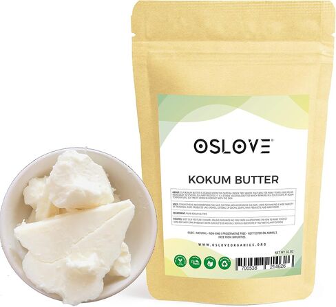 Oslove Organics Kokum Butter-Pure, Natural, Fresh, Thickener for Whipped Body Butters, Sunscreens, Soaps, Deodorants and Lotions | 1LB. in Saudi Arabia