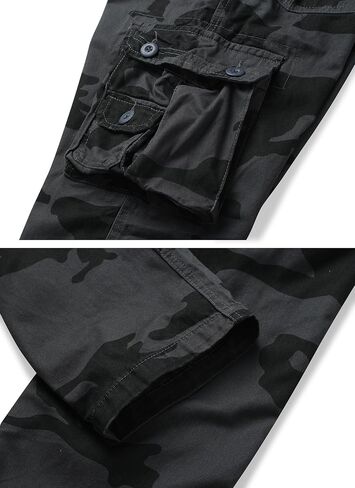 Men's Cargo Pants Cotton Ripstop Outdoor Casual Hiking Work Pants with Multi Pockets(No Belt) in Kuwait