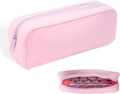 Daily Contact Lens Organizer case,Portable Storage Case for Disposable Daily Contact Lenses, Daily Contact Lens Case Organizer Storage up to 50 lenses (Pink) in Kuwait