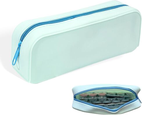 Daily Contact Lens Organizer case,Portable Storage Case for Disposable Daily Contact Lenses, Daily Contact Lens Case Organizer Storage up to 50 lenses (Pink) in Kuwait