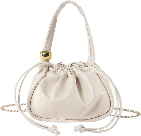 Drawstring Bucket Bag for Women - PU Leather Tote Handbag - Waterproof Crossbody Shoulder Satchel in Saudi Arabia