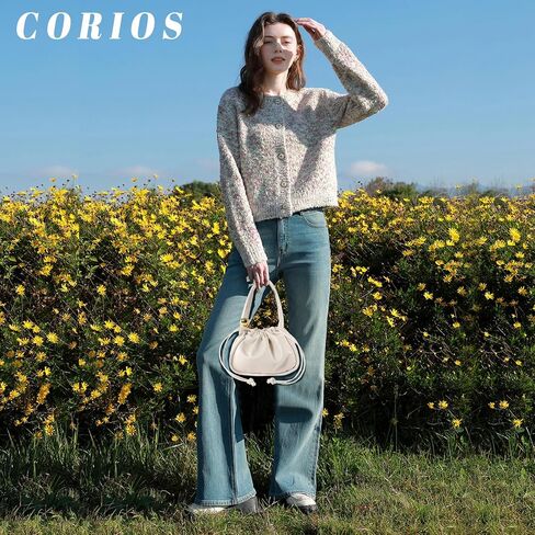 Drawstring Bucket Bag for Women - PU Leather Tote Handbag - Waterproof Crossbody Shoulder Satchel in Saudi Arabia