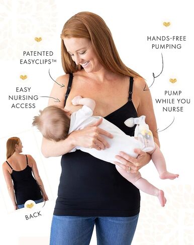 Kindred Bravely Sublime Hands Free Busty Pumping Tank | Patented All-in-One Pumping & Nursing Tank Top for F,G,H,I Cups (Beige, XX-Large-Busty) in Saudi Arabia