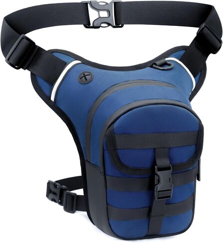 Leg Bag for Men and Women Motorcycle Waist Thigh Bag Bicycle Leg Pack Tactical Military Drop Leg Pack Pouch (Black) in Saudi Arabia