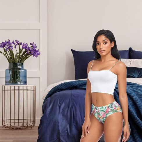 Women's Stylish Pattern Sexy Girls Underwear Soft Breathable High Waist Brief Stretchy Bikini Panties in Saudi Arabia