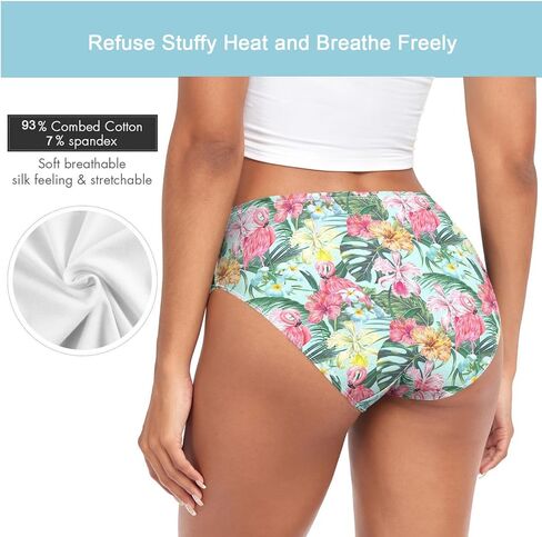 Women's Stylish Pattern Sexy Girls Underwear Soft Breathable High Waist Brief Stretchy Bikini Panties in Saudi Arabia