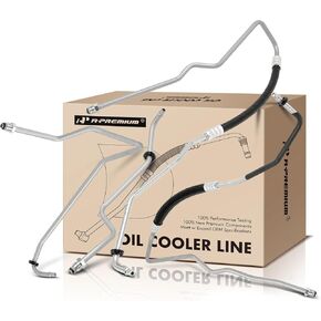 A-Premium Automatic Transmission Oil Cooler Line Hose Assembly Compatible with Jeep JK Series Wrangler 2012-2017, Wrangler JK 2018, fits with Standard Design, Oil Cooler Lines With OE Bypass Valve
