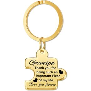 Father's Day Gifts Puzzle Key Chain Mens Keychain Stainless Steel Keychains for Women Jewelry Gift for Men Women