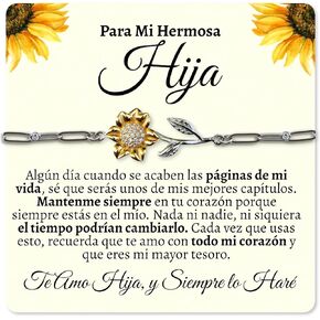 أحبك هذا الكثير من Reglaos Para Mi Hija ، Pulsera de Girasol ، Pulseras Para Madre E Hija ، Reglaos de Cumpleanos Para Hija ، Reglao de Graduacion