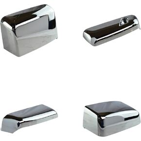 Trail Ridge Tow Mirror Cap Chrome Lower Set of 4 Compatible with Chevy GMC Pickup Diesel with OAT Sensor