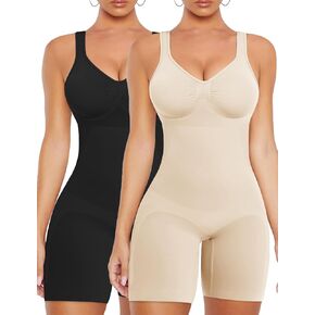 VVX Shorts Bodysuit for Women Tummy Control Shapewear Body Shaper Butt Lifting Workout Bodycon One Piece Jumpsuit