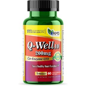 America Medic & Science Q-Well-10 (30 Pieces) | CoQ10 400mg Softgels | Nutritional Supplement with Coenzyme Q10 and Vitamin E | High Absorption Antioxidant for Enhanced Wellness and Heart Health