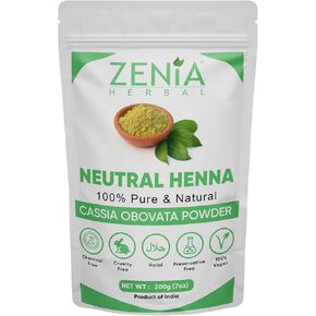 مسحوق الحناء النقي المحايد 100% من زينيا (كاسيا أوبوفاتا) | عبوة اقتصادية 1 كجم (2.2 رطل) | الحناء عديمة اللون للشعر | بلسم طبيعي للشعر | لشعر حريري وناعم ولامع in Kuwait