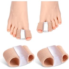 2PCS Toe Separators, Gel Spacer Separators, Soft Skin Friendly Hammer Corrector, Bunion Corrector for Overlapping Toe with Soft Gel Lining, Hammer Toe Corrector for Women Men