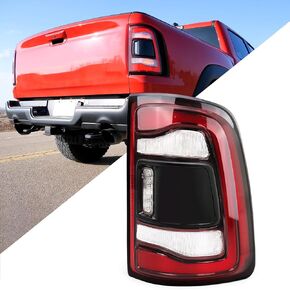 FIONE Tail Light Compatible with Dodge Ram 2500 3500 2019 2020 2021 2022 2023 Blind Spot Module Can Be Installed Rear Light Black Smoke LED Lamps Right Passenger Side