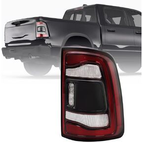 Fione Tail Light متوافق مع Dodge RAM 2500 3500 2019 2020 2021 2022 2023 الضوء الخلفي بدون نوع LED SPOT والعدسة السوداء كروم جانب الراكب 68361718AD